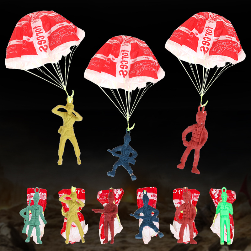 10pcs Plastic Ejecting Parachu - Outdoor Sport For Kids 评论和价格